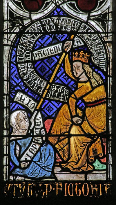 Window Depicting Psychomachia: Patience and Anger by French School